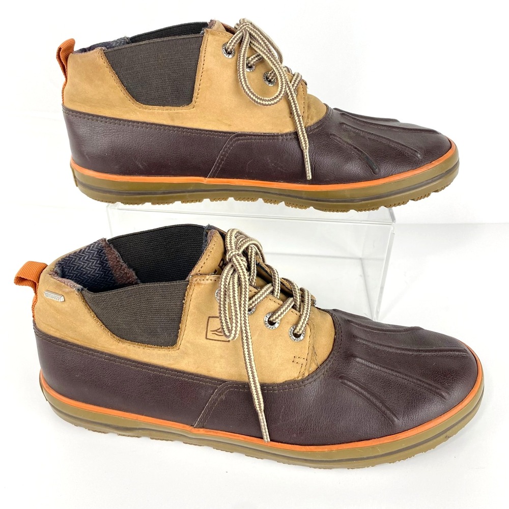 Sperry Top-Sider Waterproof Chukka Boots Men's 9 M "Fowl Weather" Leather Brown